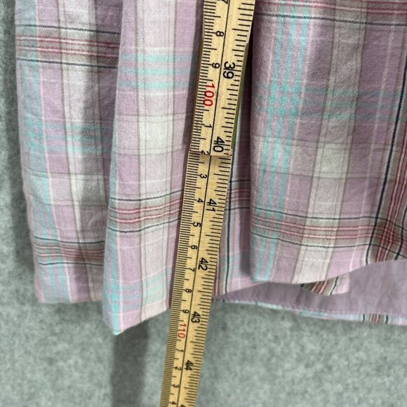 Sundance Willa Tulip Wrap Midi Dress Size 14 Plaid Check Purple Lavender Pockets - Picture 12 of 14